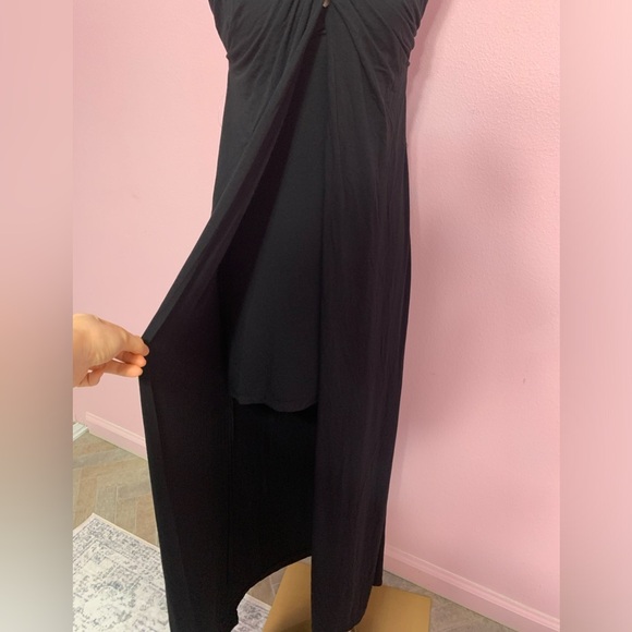 Bebe Black One-Shoulder Maxi Dress S - Picture 7 of 10